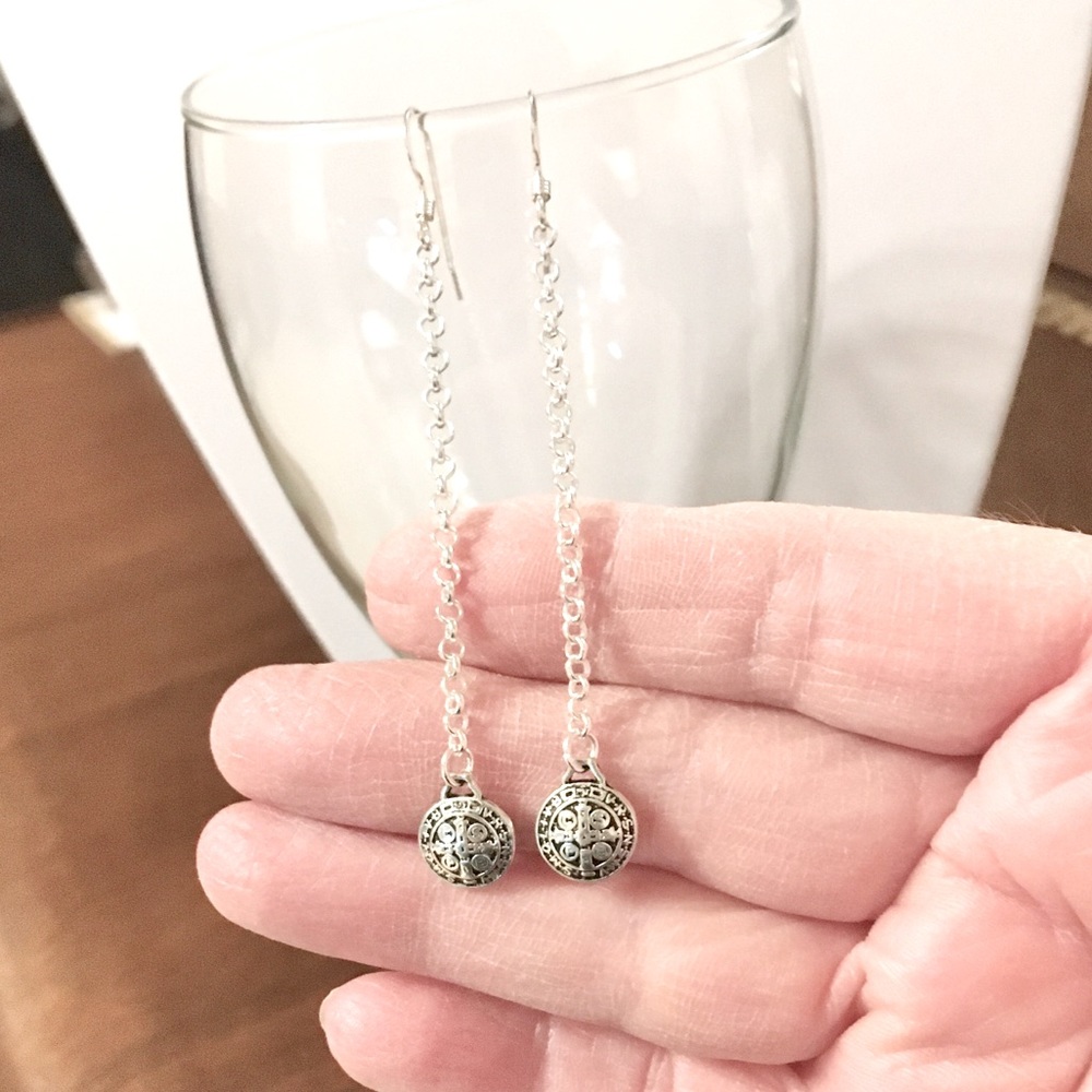 Religious Silver earrings